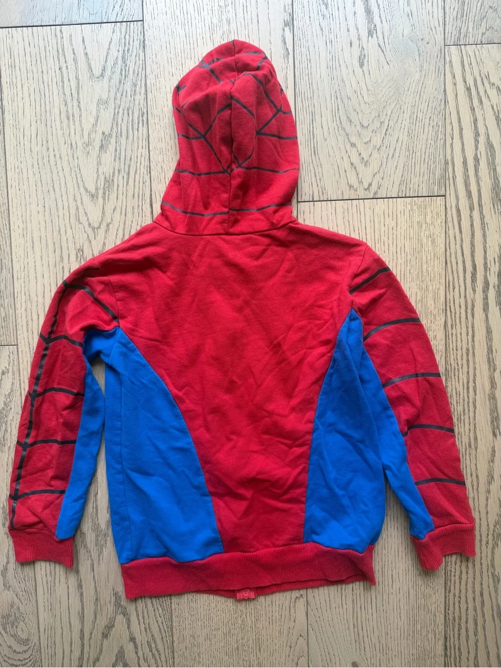 Marvel Kids Boys Red & Blue Spider-Man Full Zip Hoodie & Sweatpants Set Sz 8